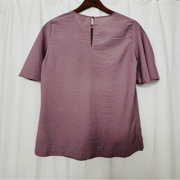 Purple Flutter Sleeve Blouse Top by A New Day, Target brand- Like New - Picture 6 of 8